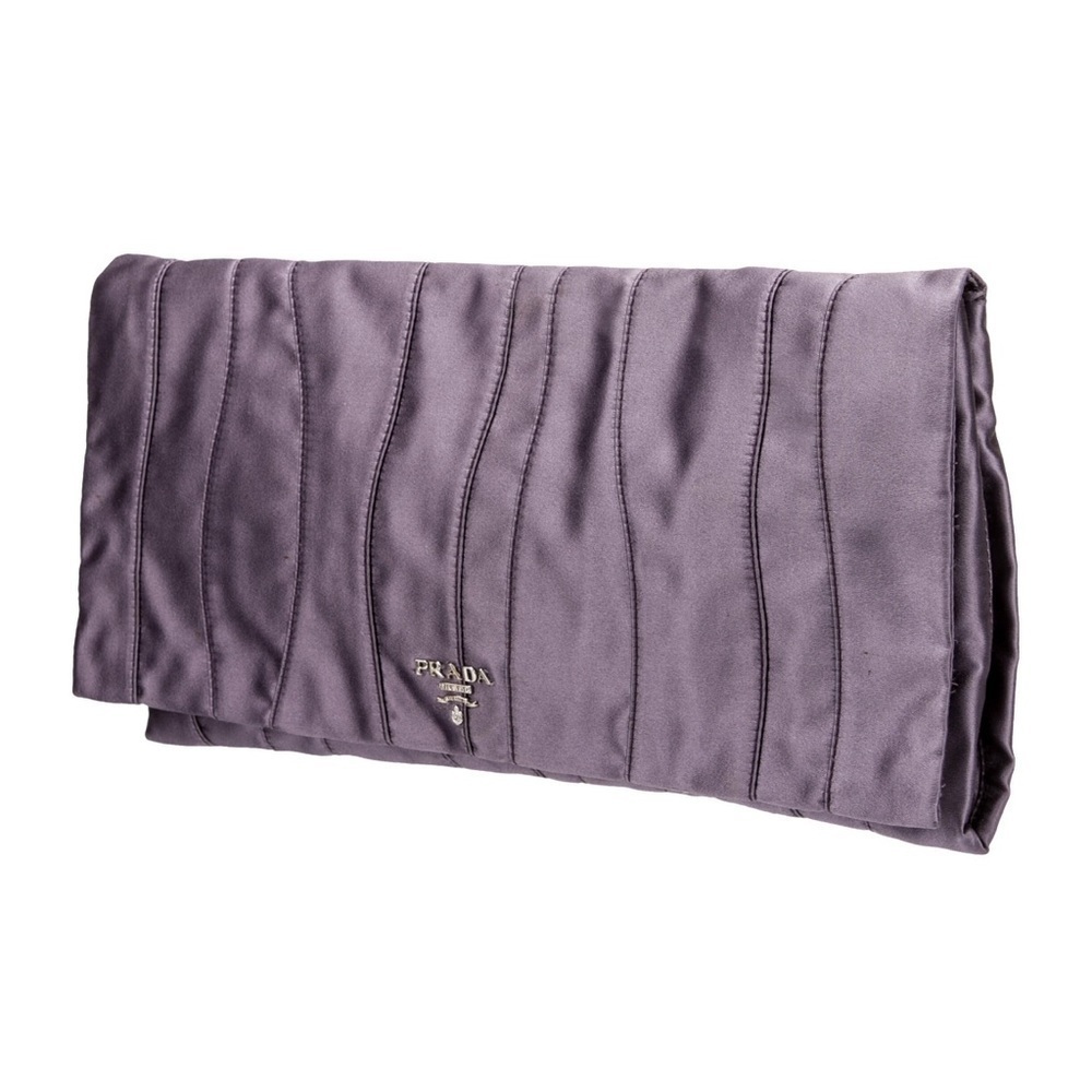 Prada Raso Stripes Clutch - Picture 2 of 6